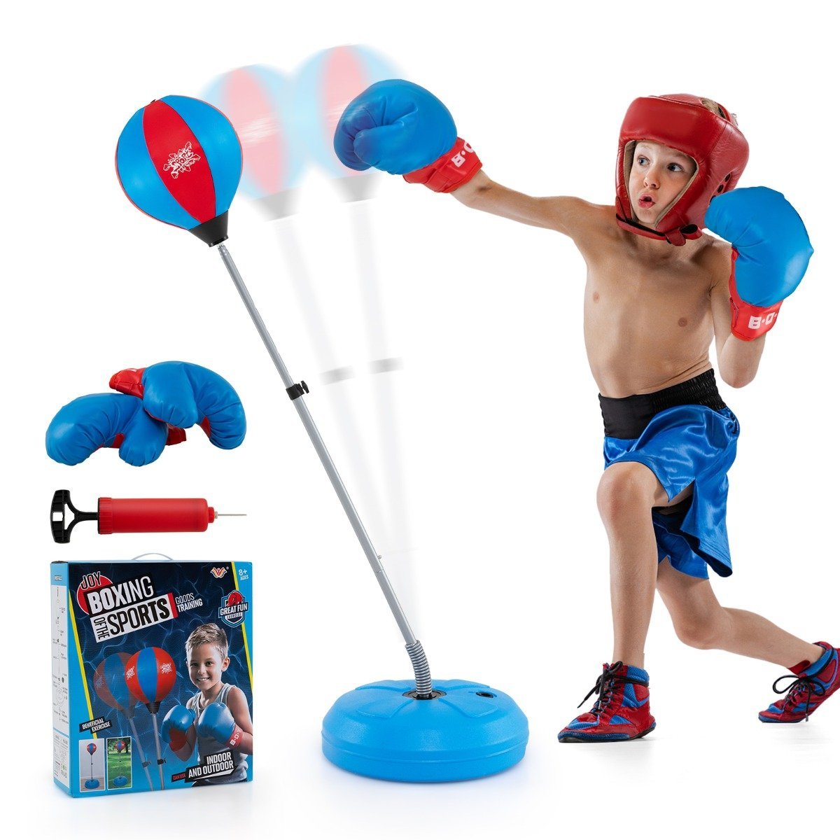 punchingball-12557_1_ Reguliuojamo aukščio smūgių kamuolys suaugusiems ir vaikams (Mėlyna)