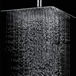 Kvadratinė lietaus dušo galva iš nerūdijančio plieno (Sidabrinė)