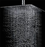 Kvadratinė lietaus dušo galva iš nerūdijančio plieno (Sidabrinė)