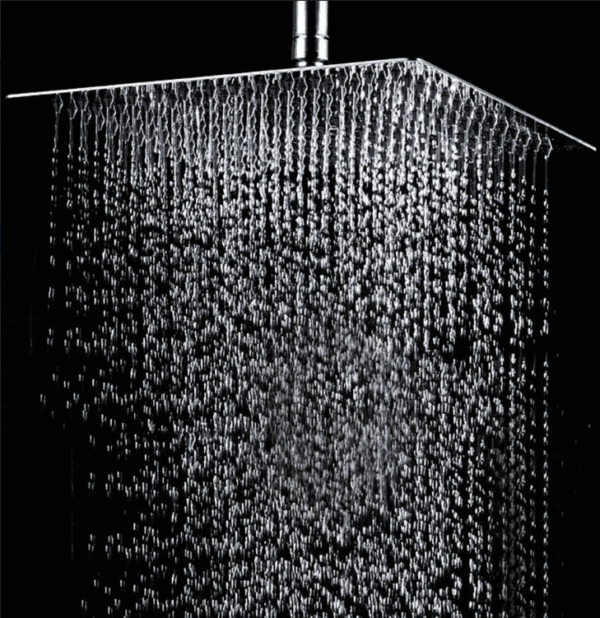 Kvadratinė nerūdijančio plieno lietaus dušo galvutė (Sidabrinė)