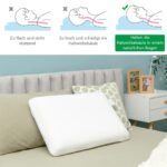 Ergonomiška atstatomojo putplasčio pagalvė 60x40x13 cm (Balta)