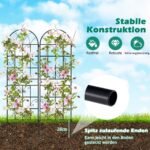 Dekoratyvinis metalinis sodo tinklas 4 vnt. rinkinys 180 x 50 cm (Juoda)
