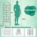 Dekoratyvinis metalinis sodo tinklas 4 vnt. rinkinys 180 x 50 cm (Juoda)