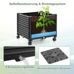 Vertikalus daržo augintojas su savaime laistymo sistema ir ratukais (Juoda)