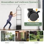 Vertikalus daržo augintojas su savaime laistymo sistema ir ratukais (Juoda)