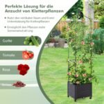 Vertikalus daržo augintojas su savaime laistymo sistema ir ratukais (Juoda)