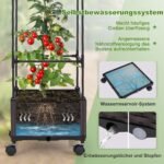 Augalų atrama su lysve ant ratukų reguliuojamo aukščio 40x40x170 cm (Ruda)