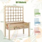 Pakeltas gėlynas su atramine grotelė (Natūrali)