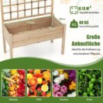 Pakeltas gėlynas su atramine grotelė (Natūrali)