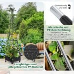 Sodo obeliskas su gėlyne ant ratukų (Juoda)