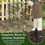 Reguliuojamo pločio A formos augalų atrama su tinkleliu (Juoda)