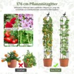 Augalų atrama Obeliskas 176 cm (Juoda)