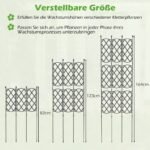 Metalinė laipiojančių augalų atrama su stiebais 3 vienetai (Juoda)