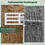 Niveliuojamasis grėblys ergonomiška rankena (Sidabrinė)