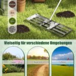 Niveliuojamasis grėblys ergonomiška rankena (Sidabrinė)