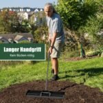 Profesionalus vejos niveliavimo grėblys su ergonomiška rankena (Juoda)