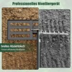 Profesionalus vejos niveliavimo grėblys su ergonomiška rankena (Juoda)