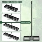 Profesionalus vejos niveliavimo grėblys su ergonomiška rankena (Juoda)