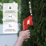 Belaidė krūmapjovė ir žoliapjovė su keičiamais peiliais (Raudona)