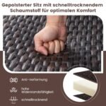 3 dalių lauko baldų komplektas su supamaisiais krėslais ir staliuku (Ruda)