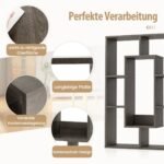 Geometrinė atvira lentyna su septyniais skyriais (Pilka)