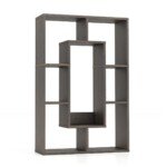 Geometrinė atvira lentyna su septyniais skyriais (Pilka)