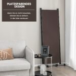 Riedantis 4 panelių pertvarų skydelis 173 cm aukščio (Ruda)