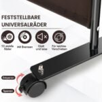 Riedantis 4 panelių pertvarų skydelis 173 cm aukščio (Ruda)