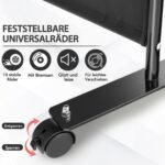 Sulankstoma 4 panelių pertvara su ratukais (Pilka)