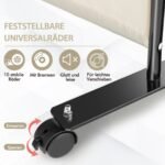 Sulankstomas keturių panelių pertvarų atskirtuvas su ratukais 173 cm (Smėlio)