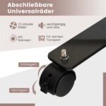 6 dalių sulankstomas kambario daliklis su ratukais 172 cm aukščio (Ruda)