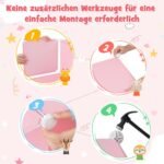 Vaikiška spinta su 12 skyrių ir 2 pakabomis (Rožinė)