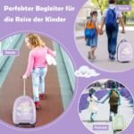 Vaikiškas kelioninis lagaminas su ištraukiama rankena (Rožinė)