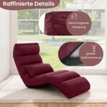 Sulankstoma grindų kėdė su reguliuojama atlošo atrama (Raudona)