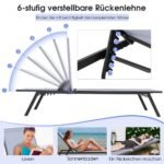 Reguliuojamas lauko gultas su greitai džiūstančiu audiniu (Pilka)