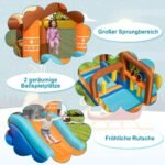 Pripučiama pilis su čiuožykla ir pramogomis (Įvairiaspalvė)