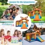 Pripučiama pilis su čiuožykla ir pramogomis (Įvairiaspalvė)