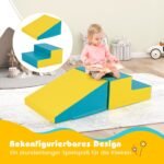 Minkštos laipiojimo kaladėlės vaikams (2 vnt) (Geltona)