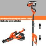 Elektrinis gipso kartono šlifuoklis su dulkių nusiurbimu (Oranžinė)