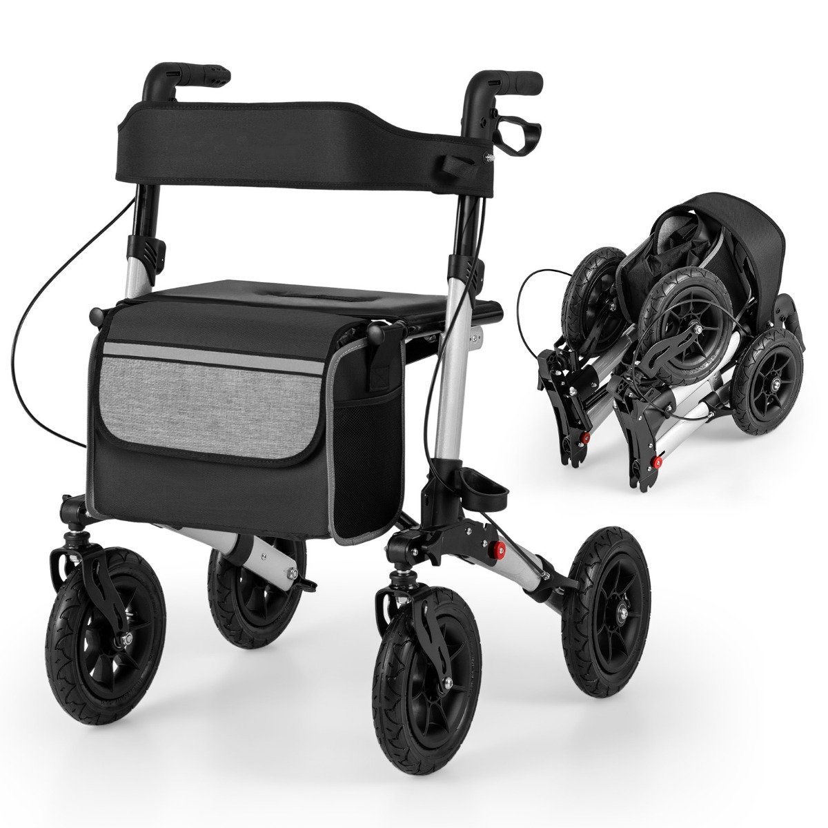 rollator-rollstuhl-13394_1__1 Sulankstoma aliumininė vaikštynė-riedlentė su sėdyne (Sidabrinė)