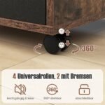 Mobilus penkių stalčių komoda su ratukais (Ruda)