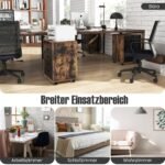 Mobilus penkių stalčių komoda su ratukais (Ruda)