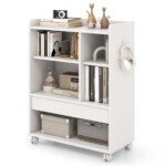 Mobilus biuro stalčius su reguliuojamomis lentynomis (Balta)