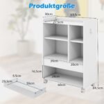 Mobilus biuro stalčius su reguliuojamomis lentynomis (Balta)