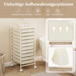 Vežimėlis su dešimčia stalčių (Balta)