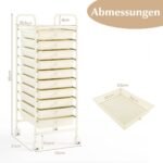 Vežimėlis su dešimčia stalčių (Balta)