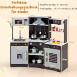 Medinė vaikiška virtuvėlė su garsais ir šviesomis (Ruda)