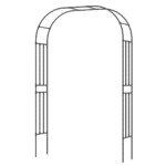 Dekoratyvinis arkos formos augalų treliažas (Juoda)