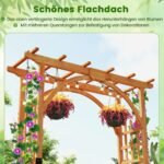 Medinė sodo arka su tvirta konstrukcija (Natūrali)