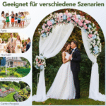 Metalinis sodo arka su dekoratyviniais raštais (Balta)